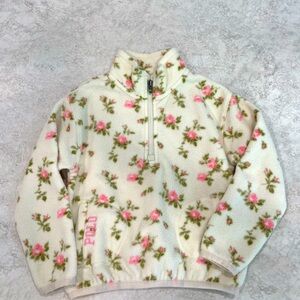 Ralph Lauren Floral Fleece Quarter-Zip Pullover size 5T
